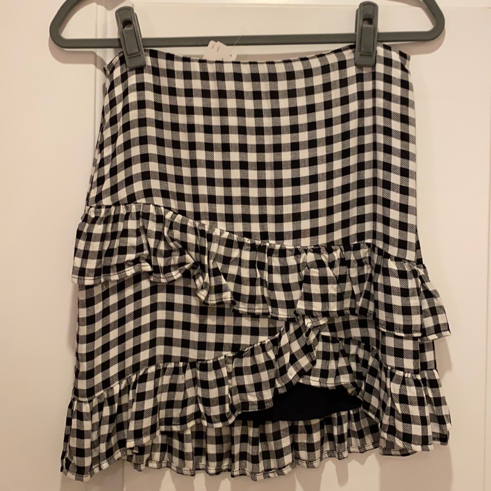 Lost + Wander Gingham Mini Skirt